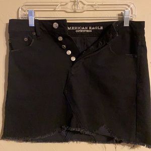 black jean skirt